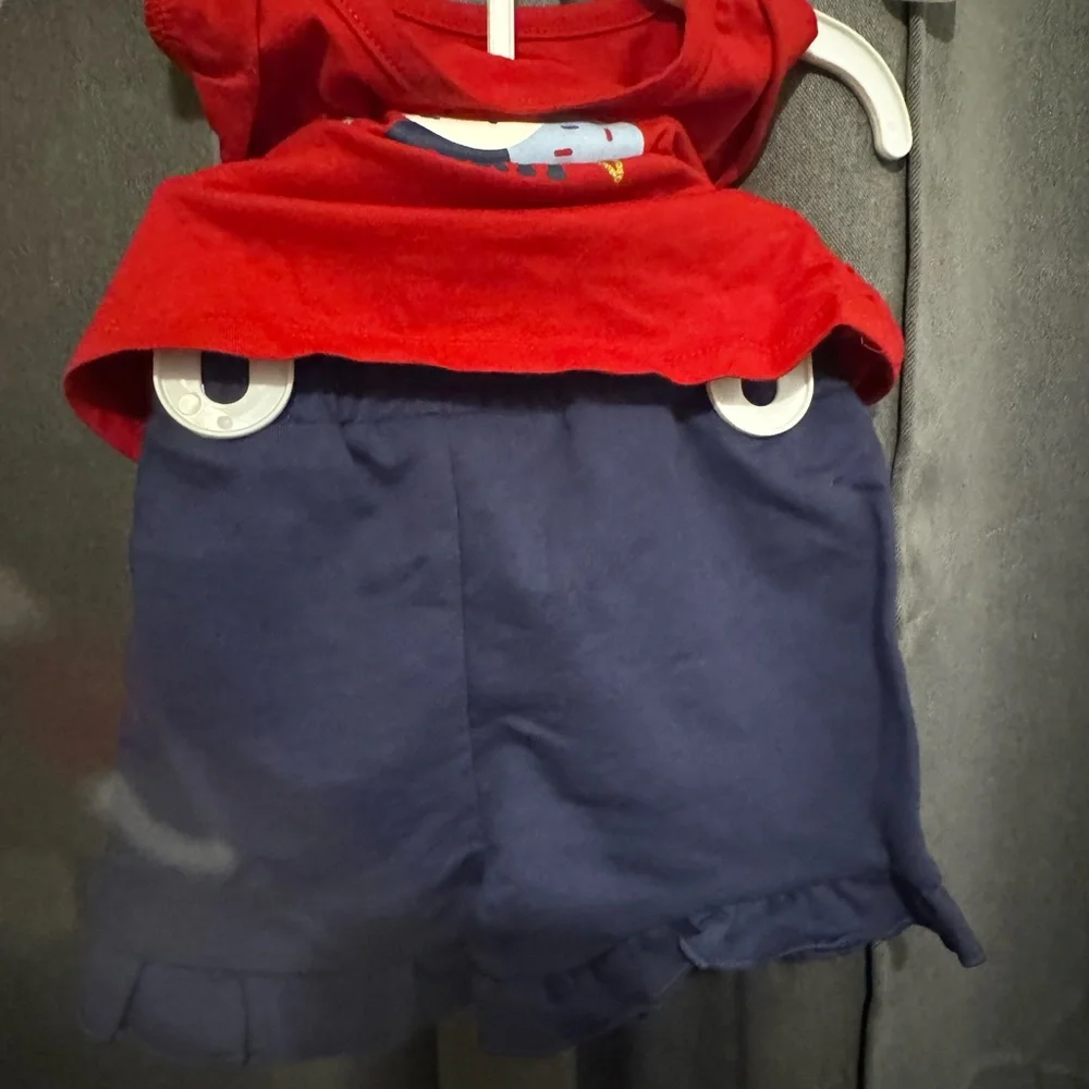 Sweet Land of Liberty Red Kids Tank Top and shorts set size 2T - Picture 4 of 7